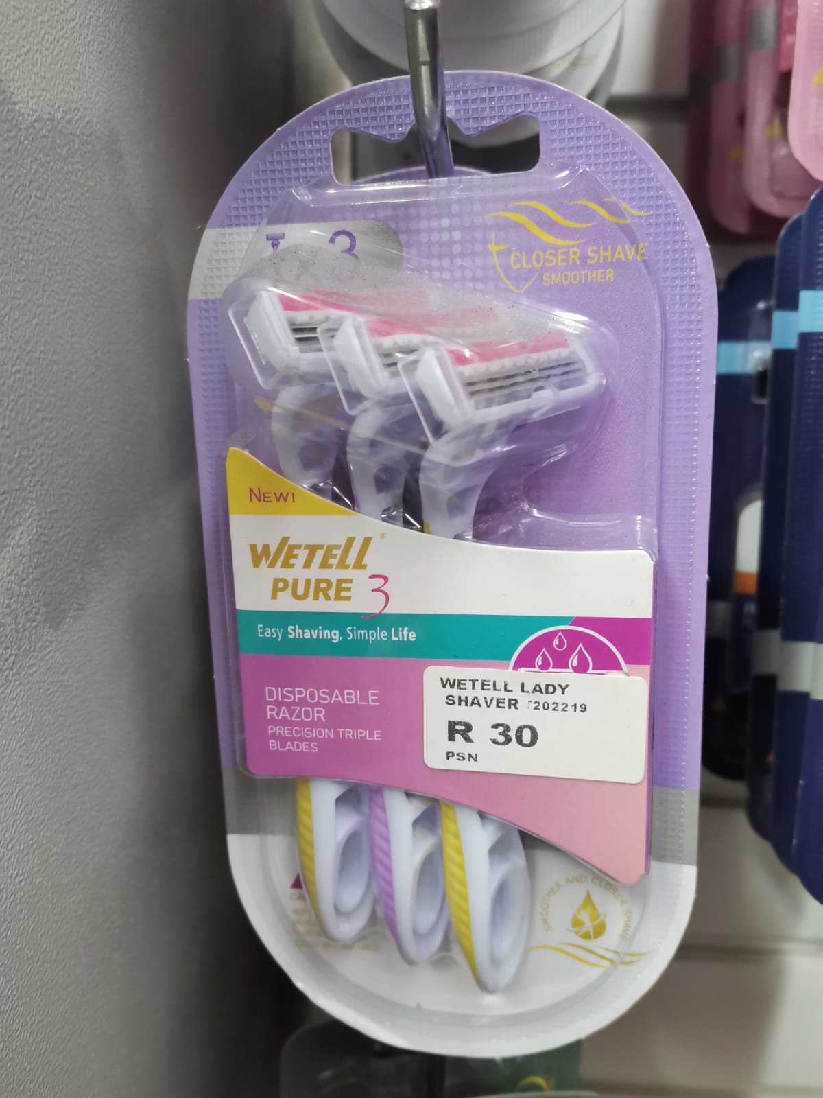 WETELL PURE Disposable Razors X3