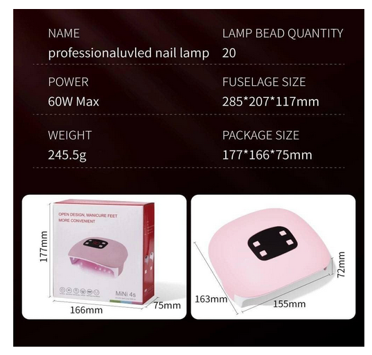 PRO ROOP MINI 4s UV LED Nail Lamp