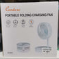 Desk and Table Portable Folding Fan, USB Rechargeable Battery with light