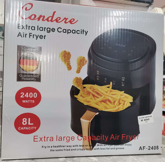 Black Condere Extra Large Capacity Air Fryer 2400W 6L