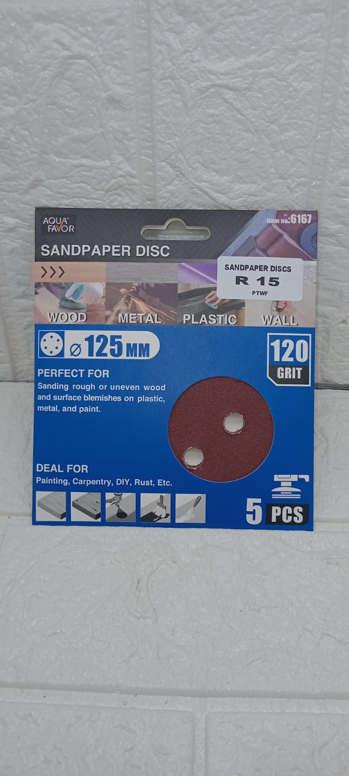 SANDPAPER DISCS 125mm
