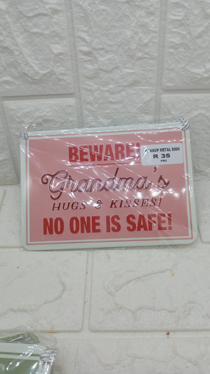 HANGUP METAL SIGN