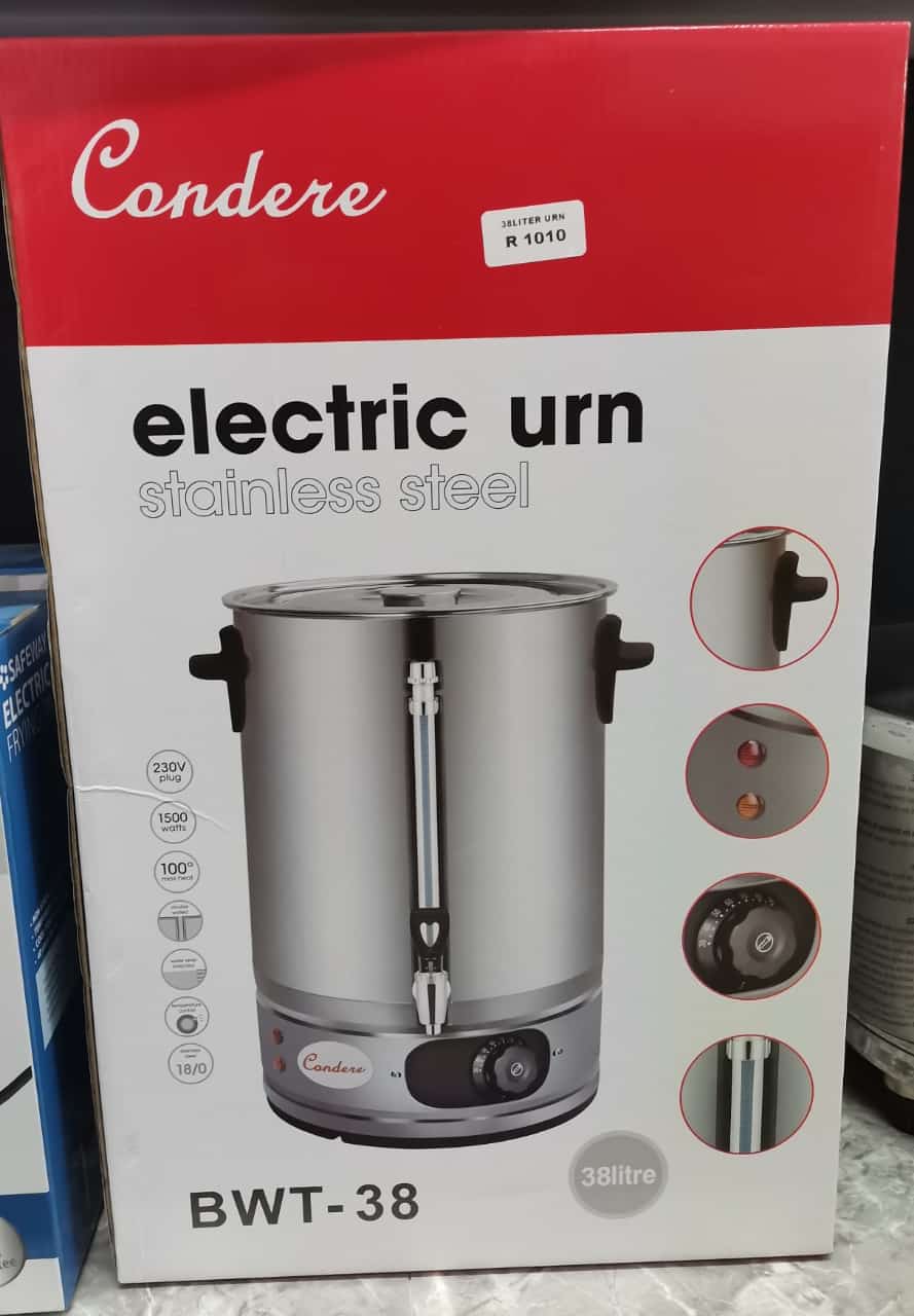 38L Condere Electric Urn Stainless Steel – SA Liquidation centre
