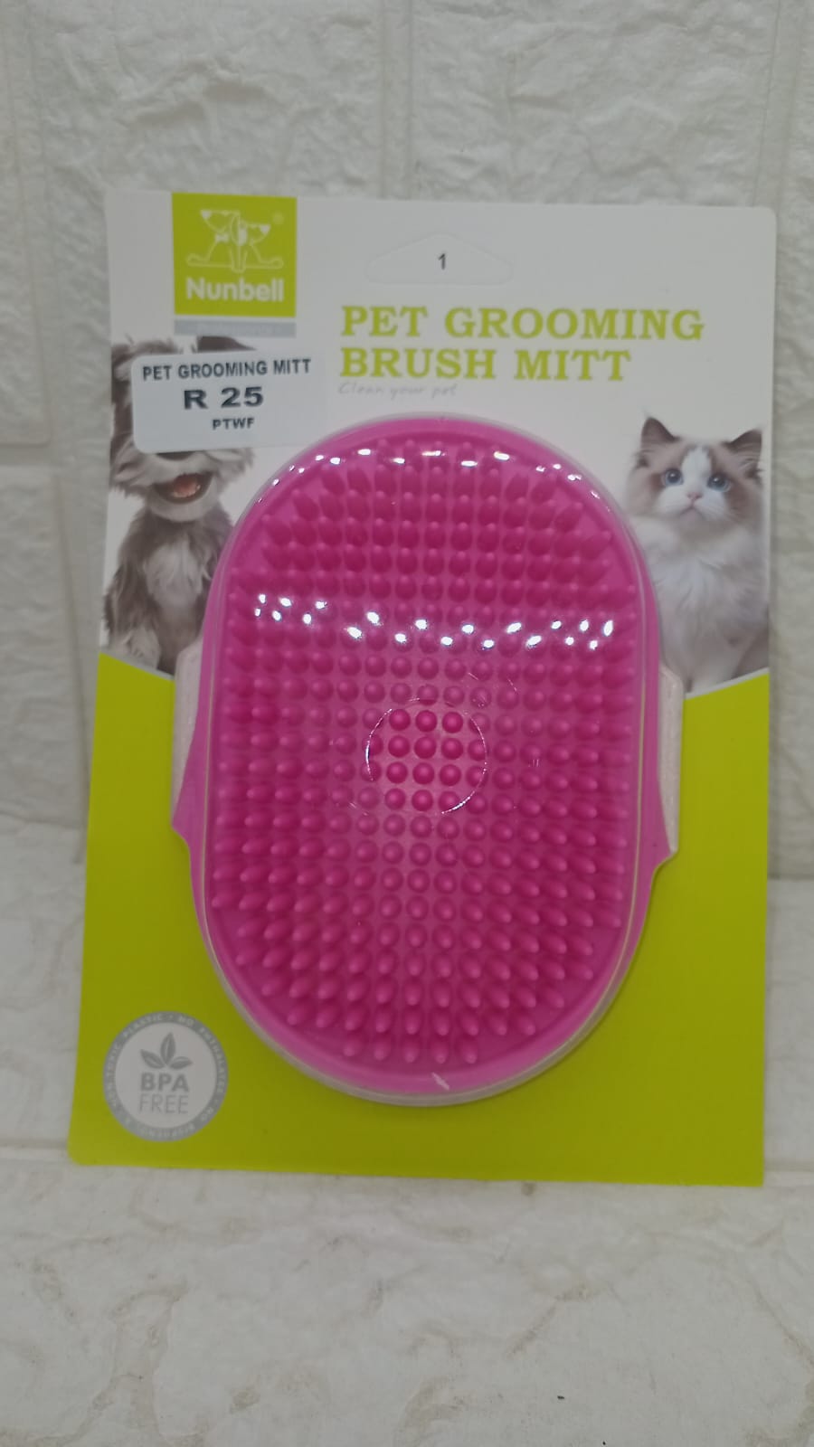 PET GROOMING BRUSH MITTS