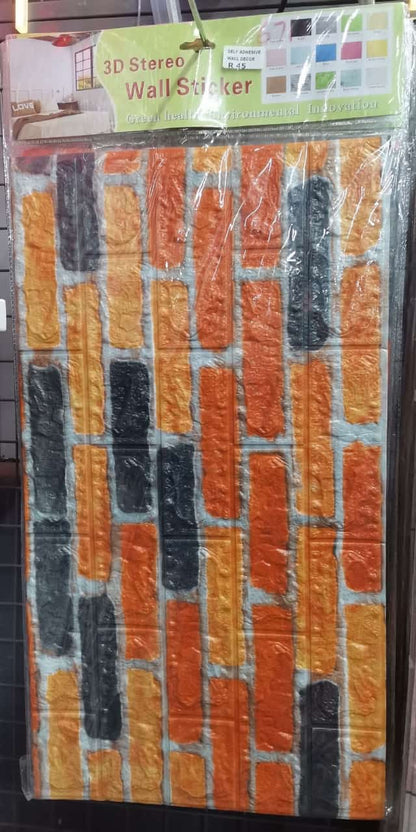 Self-Adhesive Waterproof Brick 3D Wall Panels for Home Decoration