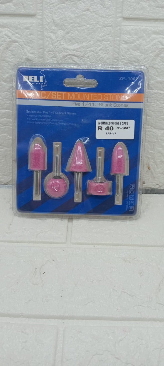 5PC MOUNTED STONES