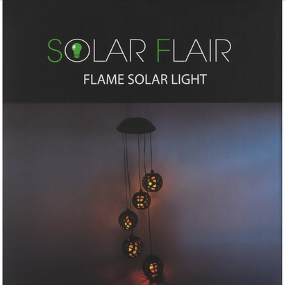 Solar Flair Wind Chime Dancing Flame Hanger Light