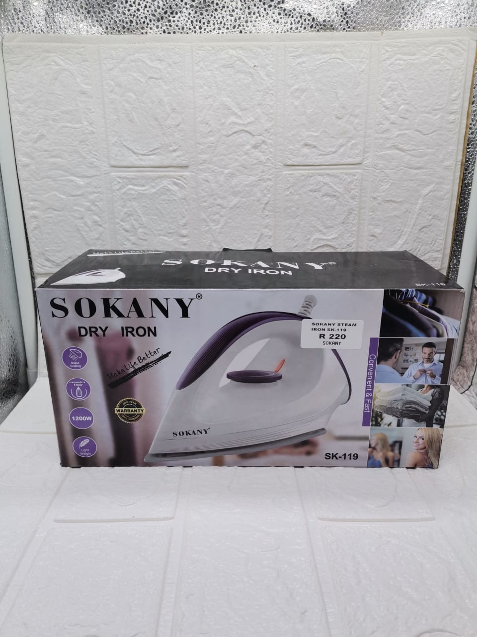 SOKANY STEAM IRON 1200W -