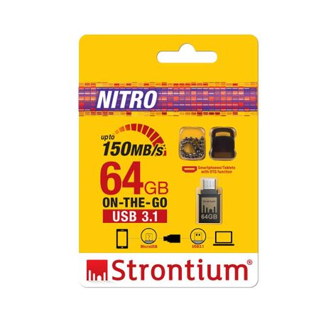 Strontium 64GB Nitro OTG USB 3.1 Flash Drive