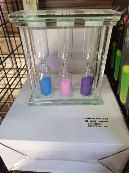 Triple Color Tempered Glass Hourglass