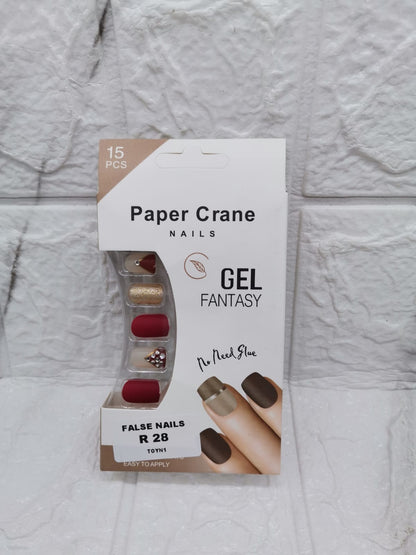 Paper Crane Gel Nails