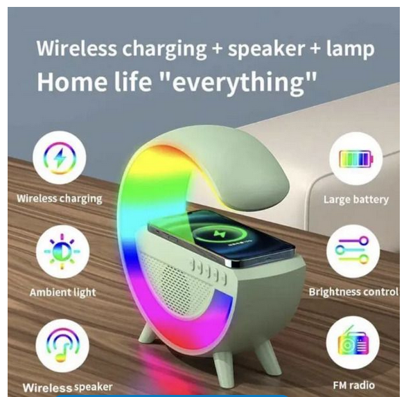 LED Wireless Charging Speaker and Radio - BT-2301