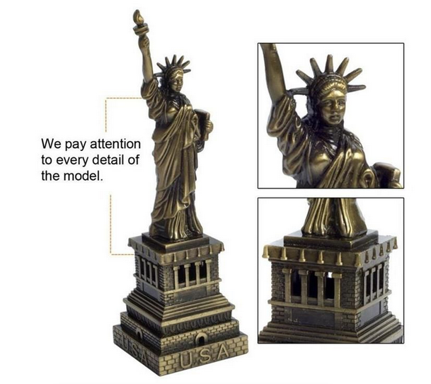 18cm New York City's Statue of Liberty Metal Collectable Model