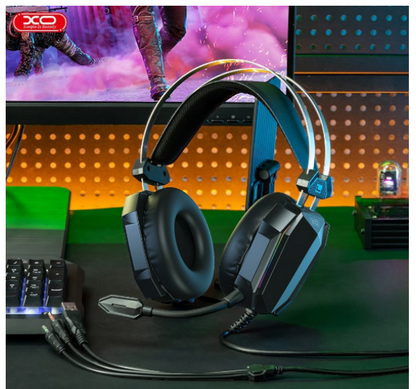 XO - XO-GE07 - 3D Surround Sound Gaming Headset With RGB Lighting - Black