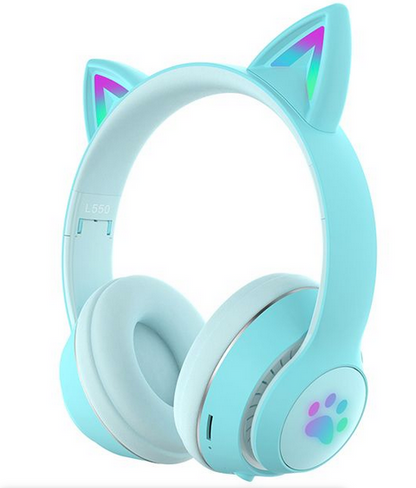 CAT EAR HEADSET - BLUE