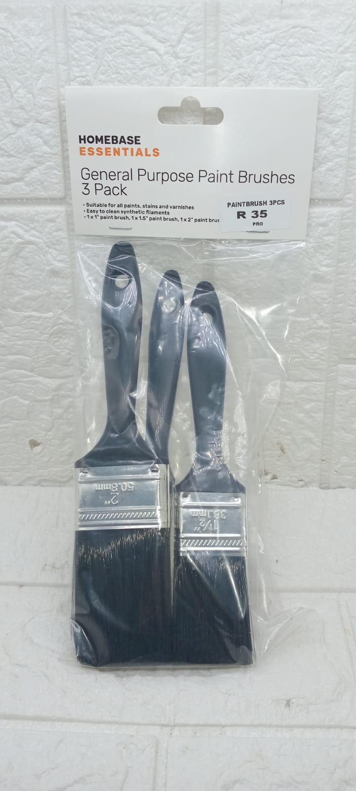 3 PACK GENERAL PURPOSE PAINT BRUSHES
