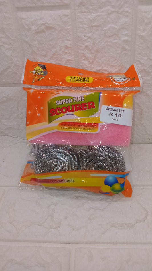 SCOURER AND SPONGE SET