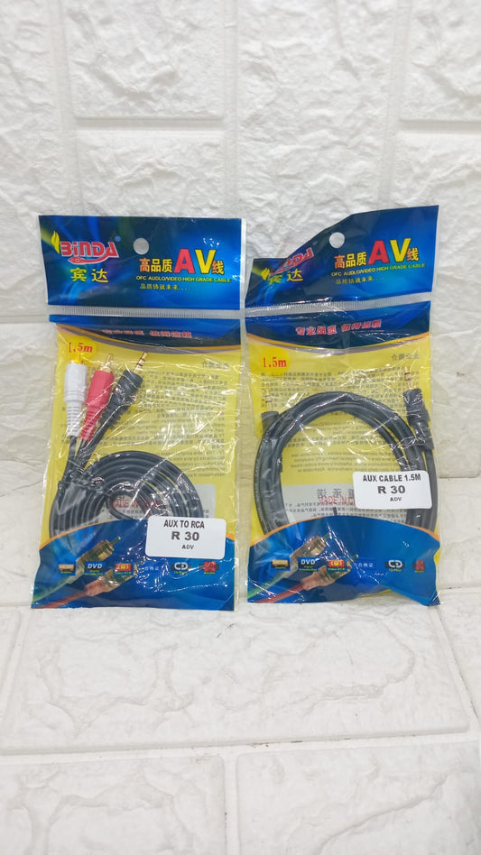 AUX TO RCA / AUX CABLE 1.5M