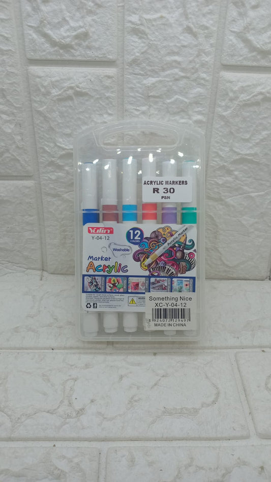 12PC ACRYLIC MARKERS