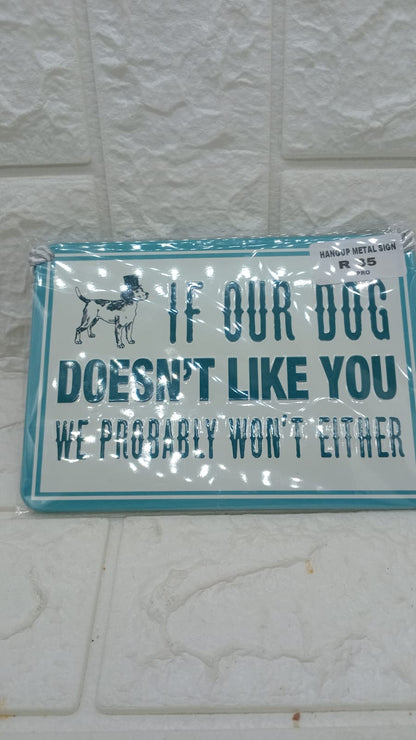 HANGUP METAL SIGN