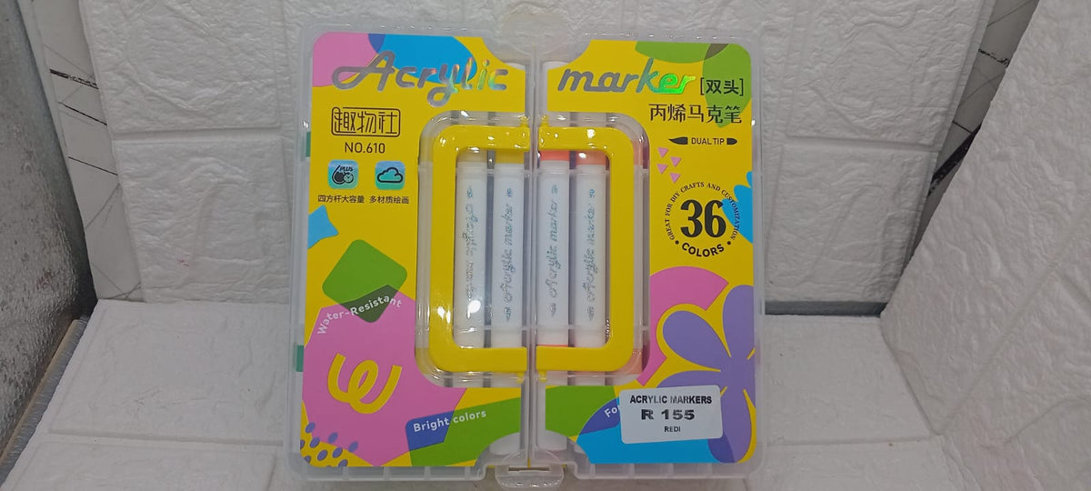 36pc ACRYLIC MARKERS