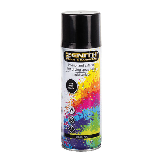 Zenith- Spray-Paint Matt Black 300ml