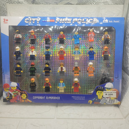 Fire police block figurines