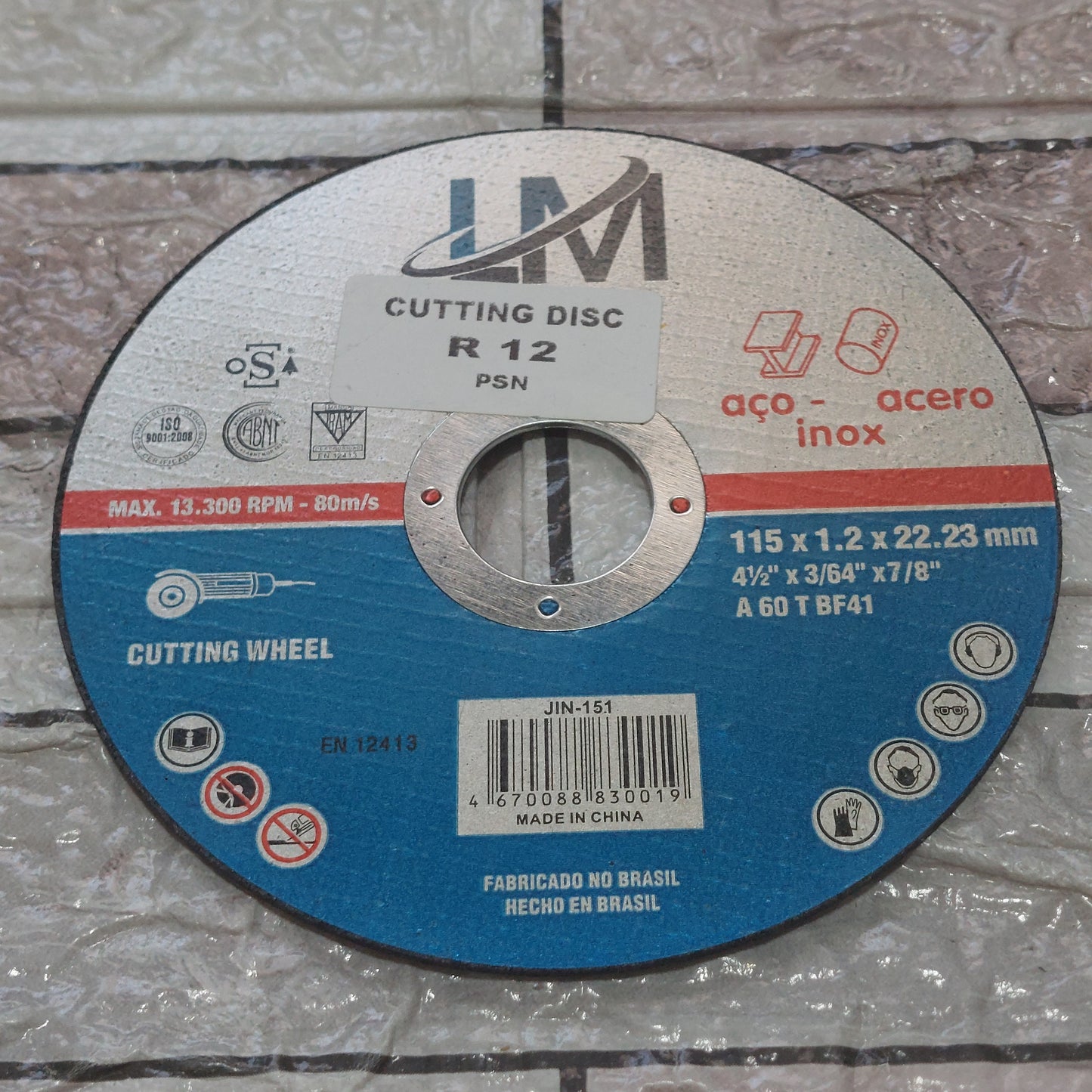 4.5" LM Cutting disk for PVC & STEEL