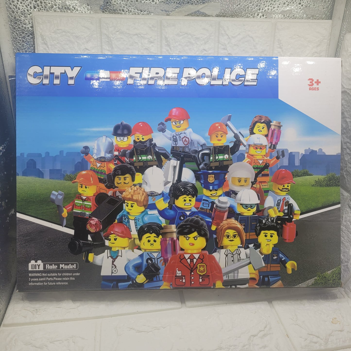 Fire police block figurines