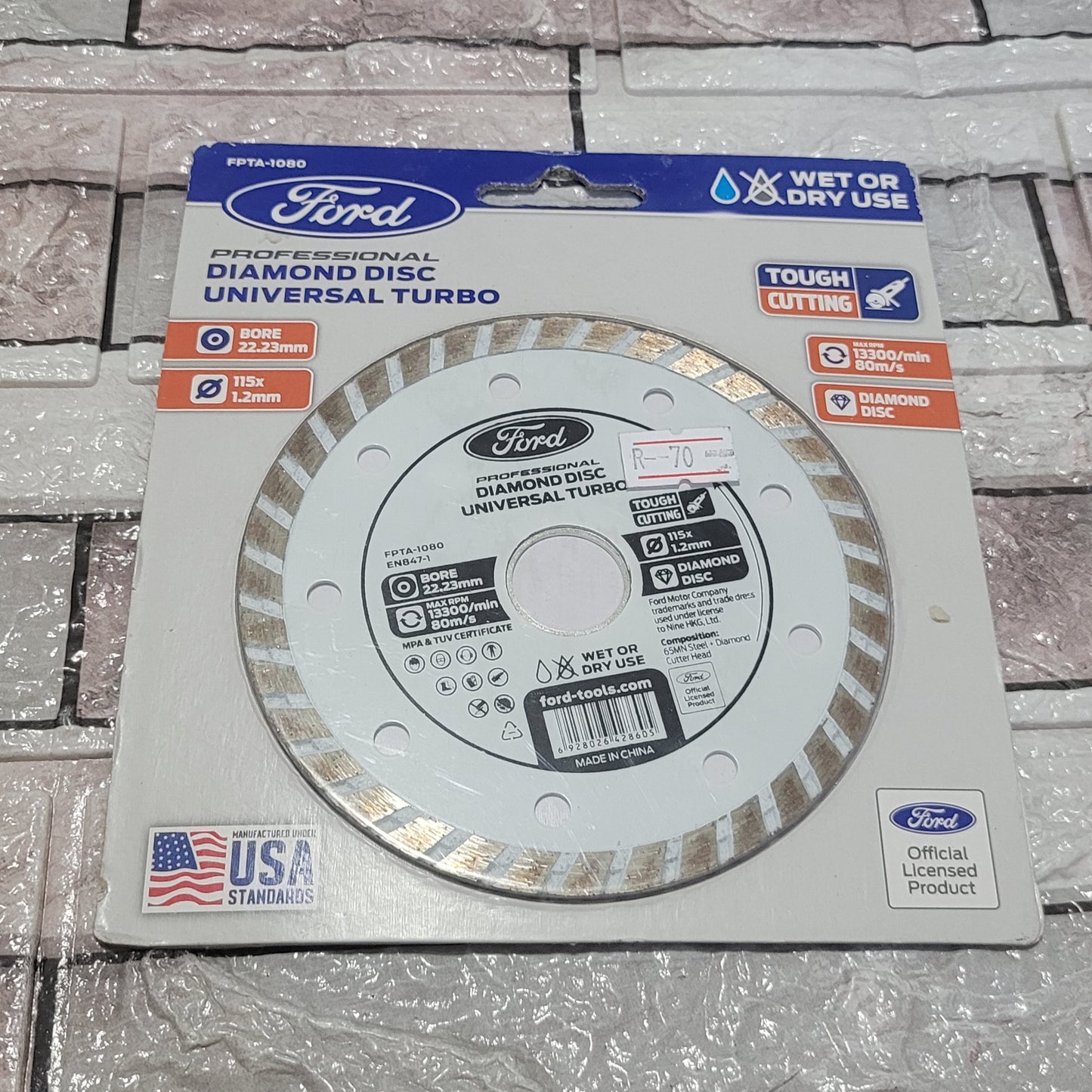 Ford 115mm Universal Diamond Cutting Disc (Wet and Dry )