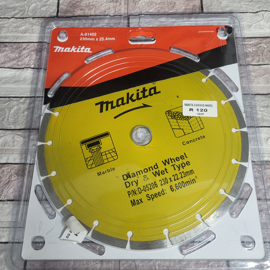 Makita 230mm diamond wheel dry & wet type