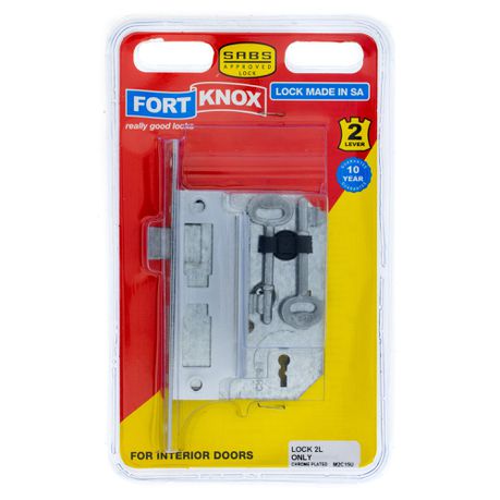 FORT KNOX 2-Lever Lock Only Steel Chrome Plated Face