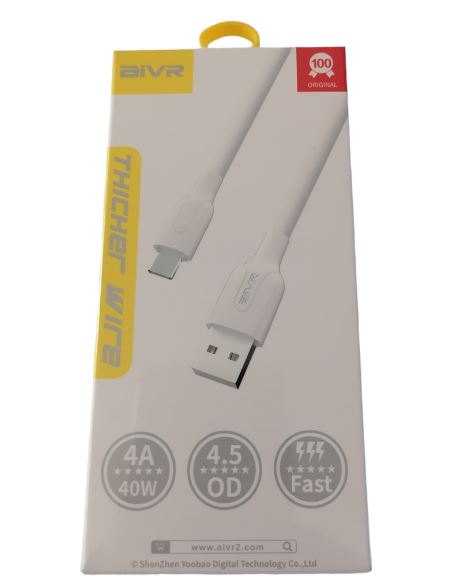 AIVR USB to Type C - Fast charging cable ( Data) - White