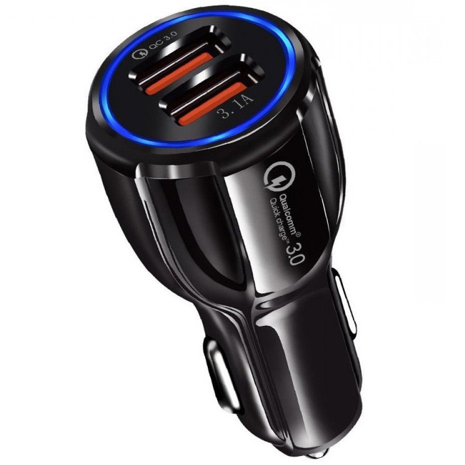 WUW-C100 QC3.0 Dual USB Car Charger