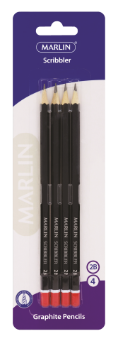 Marlin End Dipped Pencil Scribblers - 2B