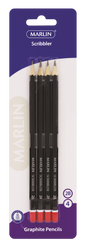 Marlin End Dipped Pencil Scribblers - 2B