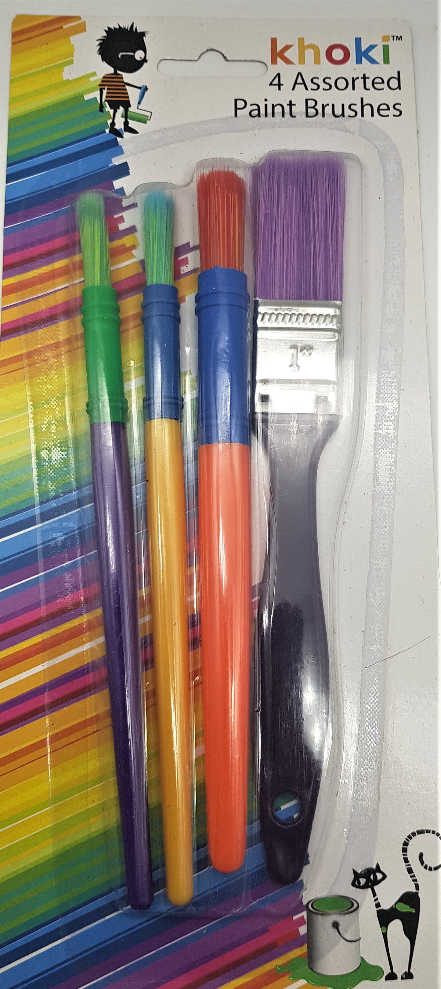 Khoki 4 Assorted Paint Brushes