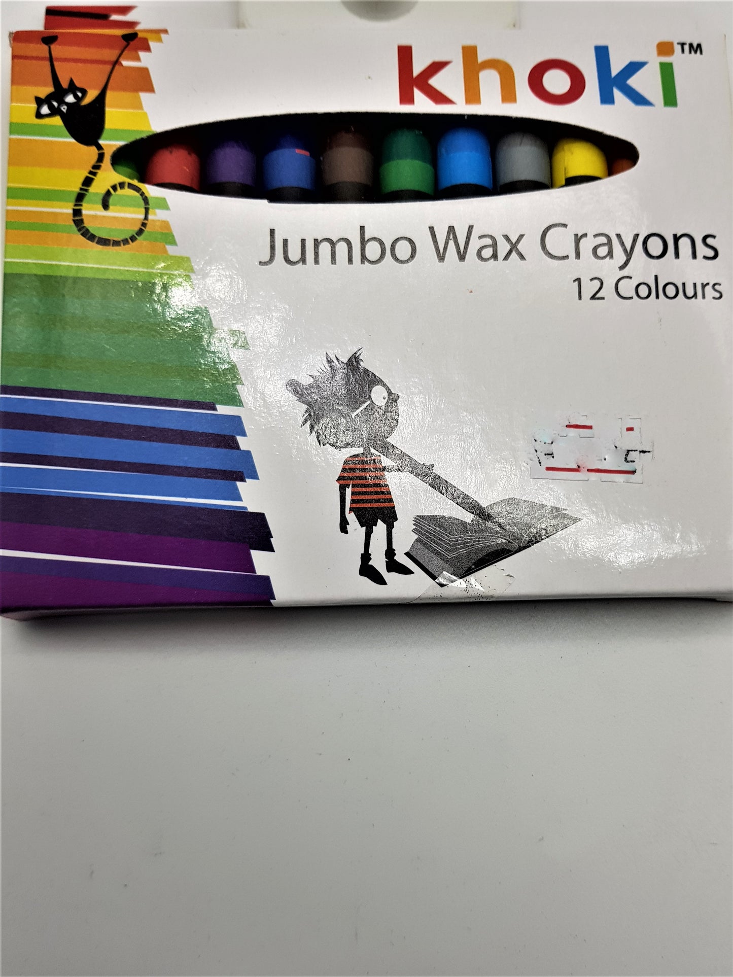 Khoki Jumbo Wax Crayons 12 color Set