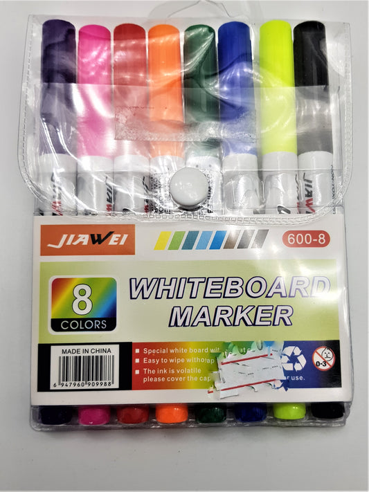 Jiawei 8PC Color Whiteboard Marker Set Code_ 600-6