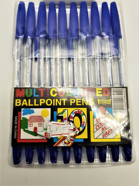 10PC Ball Point pen set Blue