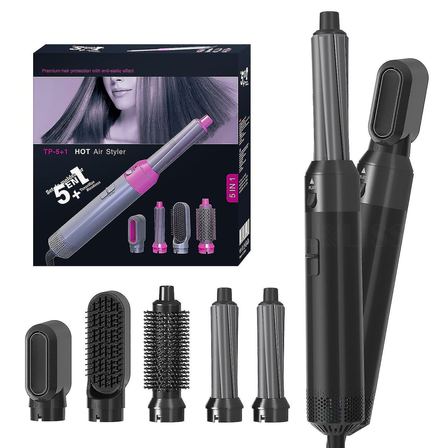 Professional 5 In 1 Hot Air Styler One Step Hair Dryer&volumizer