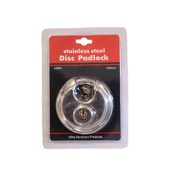 STAINLESS STEEL DISC PADLOCK 80MM