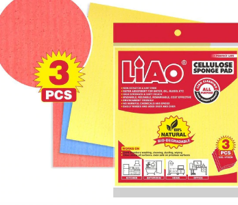 LIAO Cellulose Sponge Pad (Pack of 3)