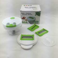 Twister New 4in1 Brand Multi Funizone Cucina Tesoro Mini Hachoir Speedy Chopper Twist Chopper hand vegetable Color Green