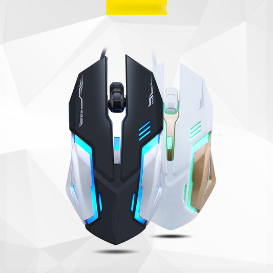 NEW for T-WOLF V5 Gaming Mouse Wired [2400 DPI] [Breathing Light] USB Computer Mice RGB Gamer PC Gam