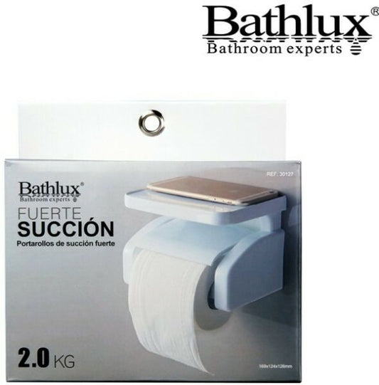 Toilet roll holder with shelf and suction cup 30127 BATHLUX