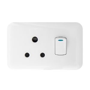 Chint Single switched socket (2x4)