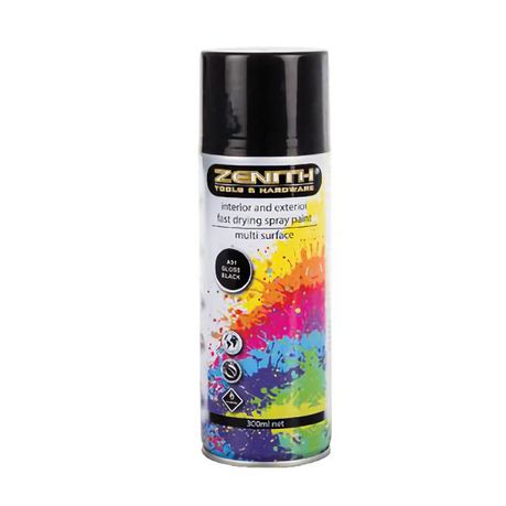 SPRAYPAINT ZENITH GLOSS BLK 300ML