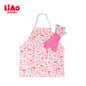 LiAo natural latex household kitchen latest printed arrival professional apron&gloves set