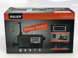 Solar powered am fm radio Meier 9002BTS solar am fm sw 3 band radio